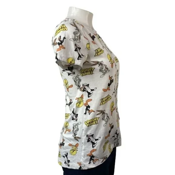 Looney Tunes Tee Bugs Bunny Tweety Bird Sylvester Cat Shirt Size S - Picture 8 of 9
